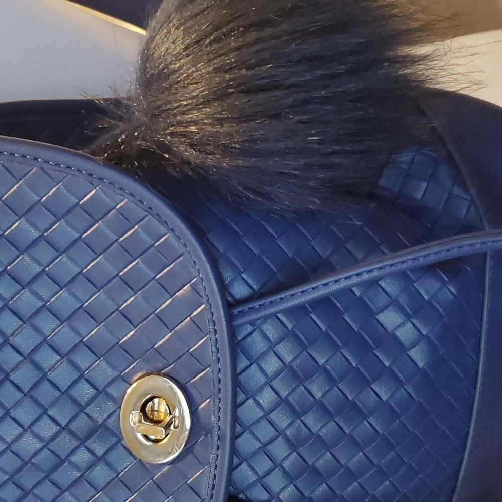Nila Anthony Blue Weave Backpack - Picture 2 of 6